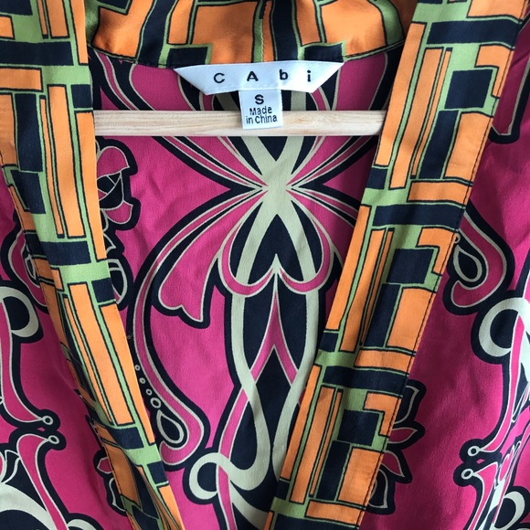 CAbi Chelsea Erte #223 100% Silk Tunic Top S - Picture 4 of 6